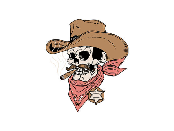 Skull Sheriff t shirt template vector Skull Sheriff t shirt template vector