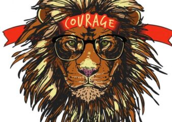 Courage vector t-shirt design for commercial use