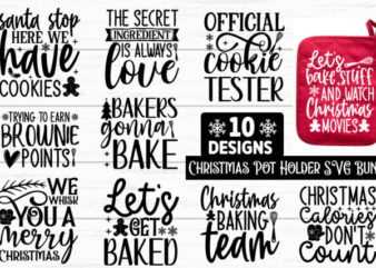 Christmas Pot Holder SVG Bundle