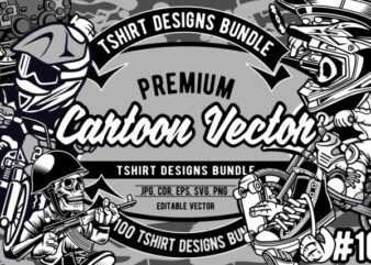 100 Cartoon Tshirt Designs Bundle #10