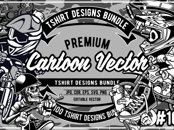100 Cartoon Tshirt Designs Bundle #10